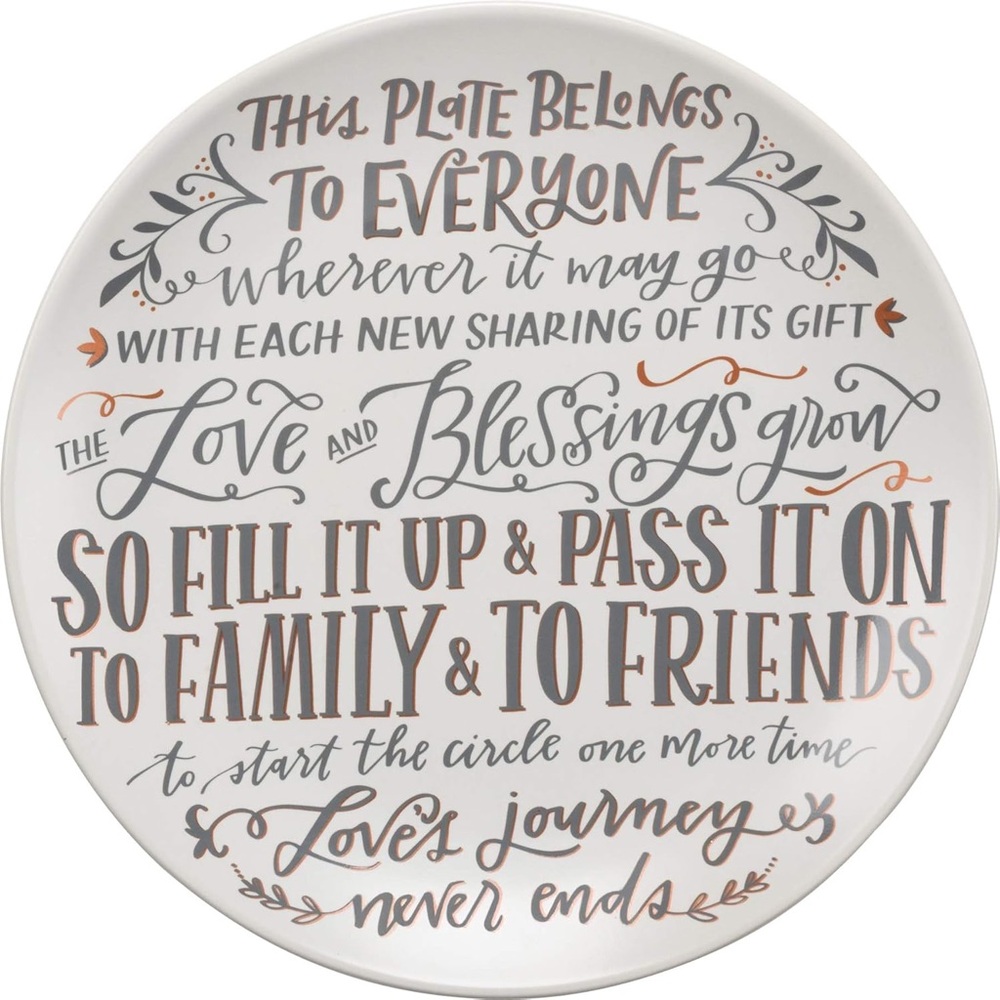 NWT Sharing and Giving Friendship
plate platter